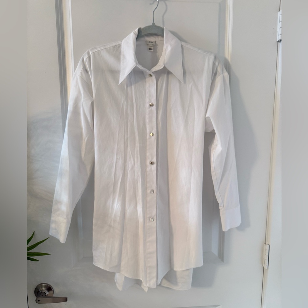 River Island open back poplin shirt